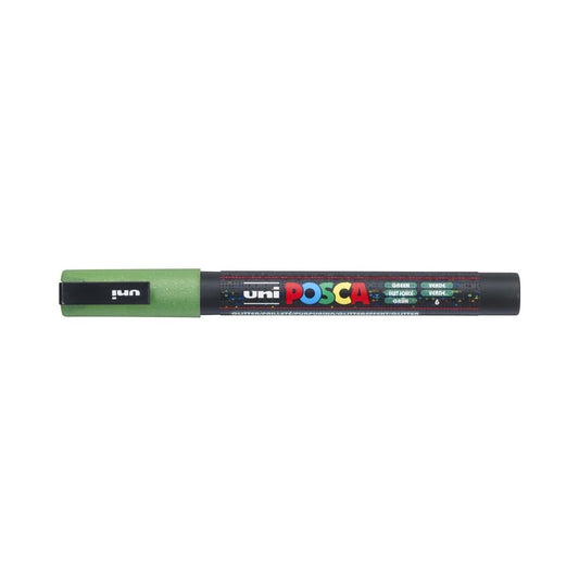 Dekormarker 0,9-1,3mm, Uni-Posca PC-3ML csillámló zöld kép