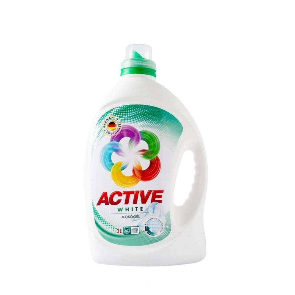Mosógél 3 liter (60 mosás) fehér ruhákhoz Active white kép